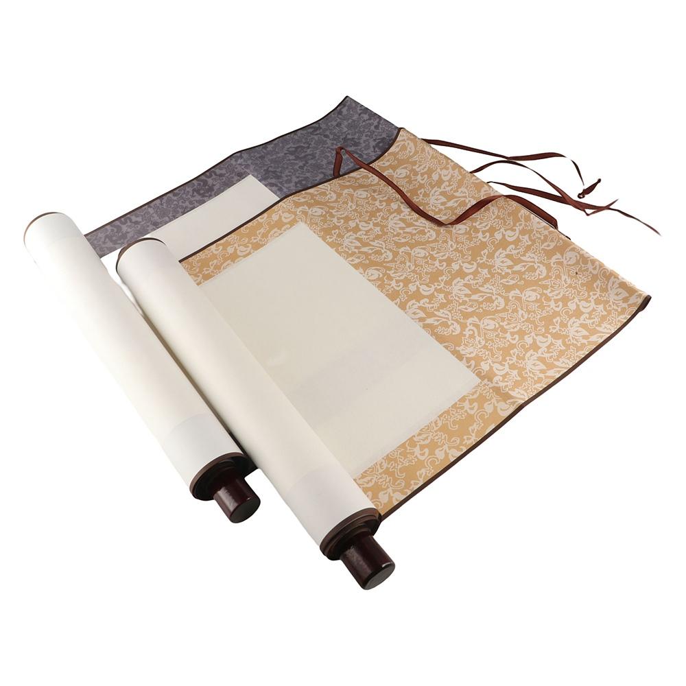 Gifts Rice paper Calligraphy Mounting Blank Hanging Scroll Painting Scroll Drawing Canvas Scrolls