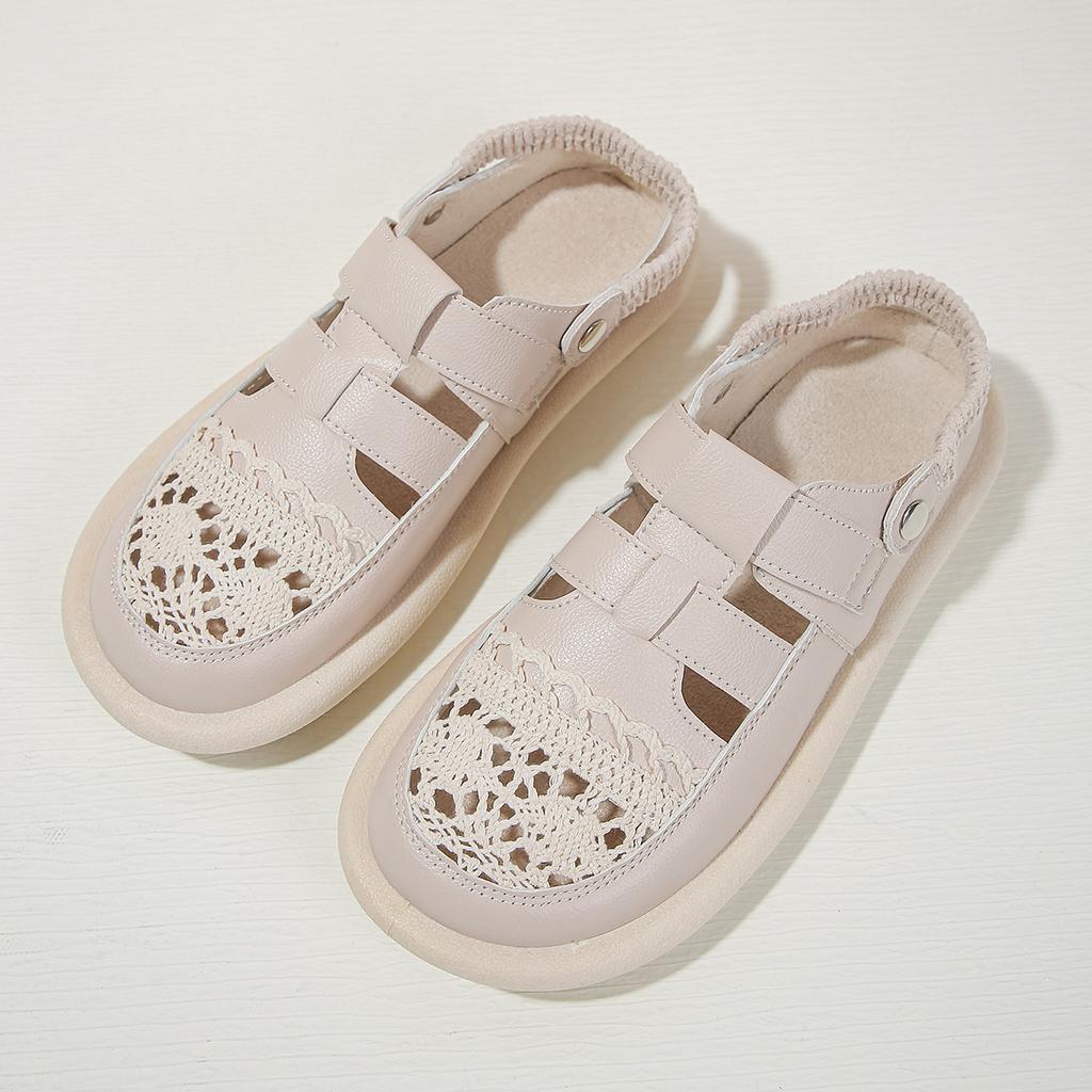 Shoes Women Summer Platform Sandals Women Luxury Sandals Designers Shoes Genuine Leather Breathable Flat Casual Ladies Sandals