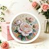 Flower Round Shape Pearl Painting Hand-Pasted Self-Adhesive Paintings  Bedroom Decorative