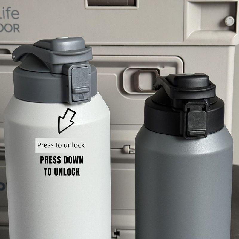 Tyeso304 Stainless Steel Portable Sports Bottle 2000ml Ultra-Large Capacity Thermos Cup Outdoor Portable Direct Drinking Cup