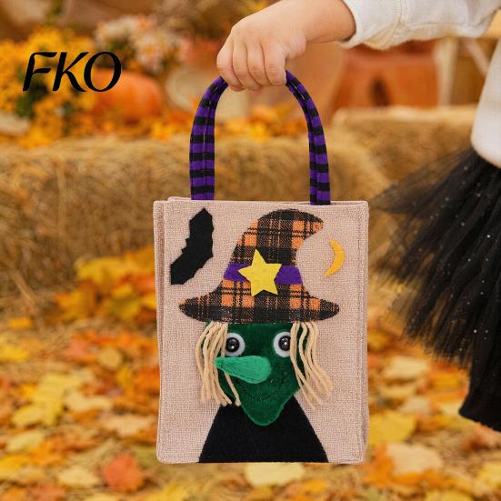Halloween Gift Bags for Children Trick or Treat Bags, Kids Candy Non Woven Pumpkin Ghost Reusable Tote, Goodie Spooky Party Favor Non-tear