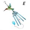 Wind Chime Hummingbird Metal Glass Painted Crafts Pendant Bell Dragonfly Bird Aluminum Pipe Home Courtyard Hanging Pendant