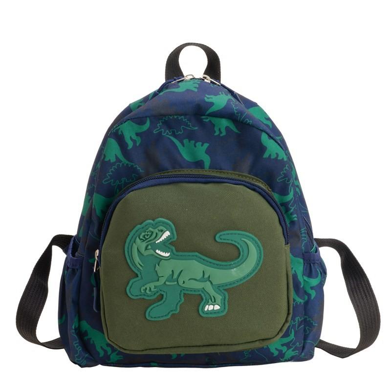 Stylish Childrens Dinosaur School Backpack Charming Nylon Material For Young Students