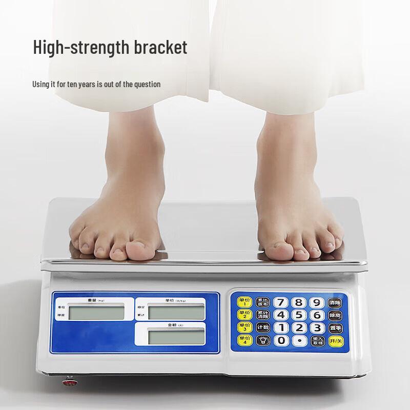 Deli 30 кг Коммерческие цифровые платформенные весы (Китайская версия)