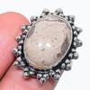 Кольцо ручной работы из серебра 925 пробы с агатом Ocean Fume Agate, размер 7 t7n59