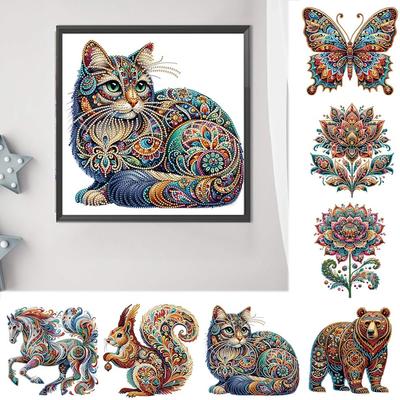 5D DIY Алмазная Живопись Набор Животные Бабочка Великолепный Кот DIY Частичная Особая Форма Дрель Ручной Работы Алмазная Мозаика Искусство Подарок