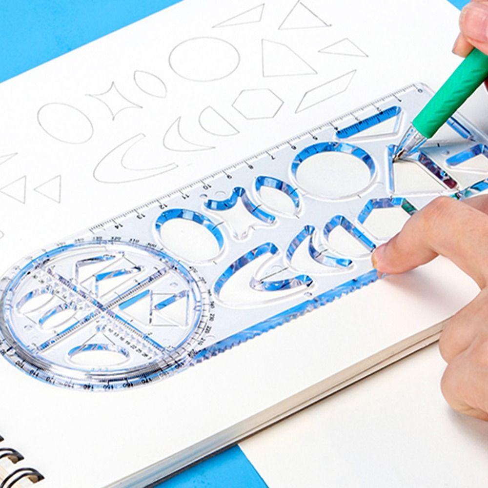 Подарок для новых учеников Школьные канцелярские товары Транспортир Обучающий измерительный инструмент Линейка Геометрический рисунок