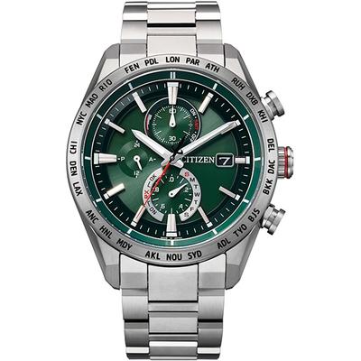 АТ8181-63W ( Смотреть ATTESA ACT Line Eco-Drive радиоуправляемый прямой полет) Круглые часы