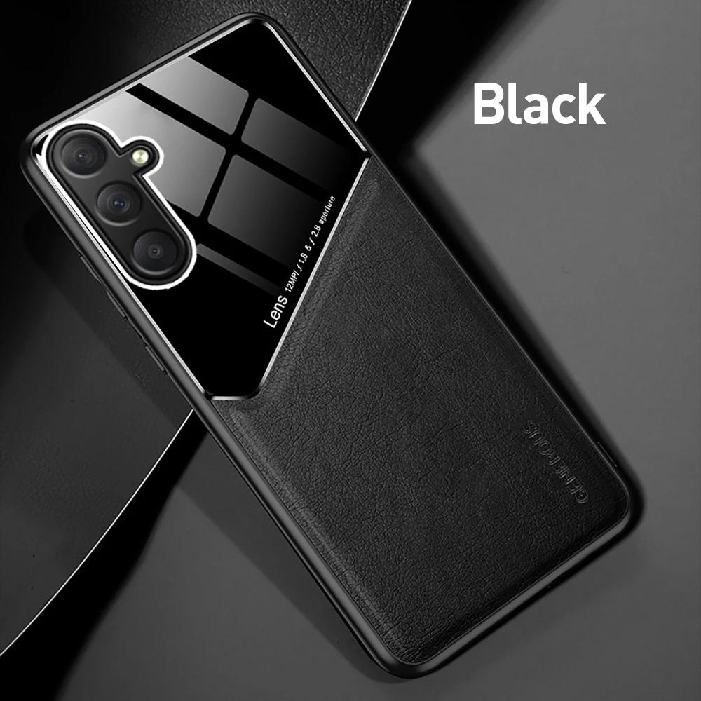 Кожаный чехол с текстурой для Samsung Galaxy M15 M35 M55 M34 M54 A06 A16 A15 5G A25 A35 A55 чехол с магнитной присоской чехол Fundas Capa