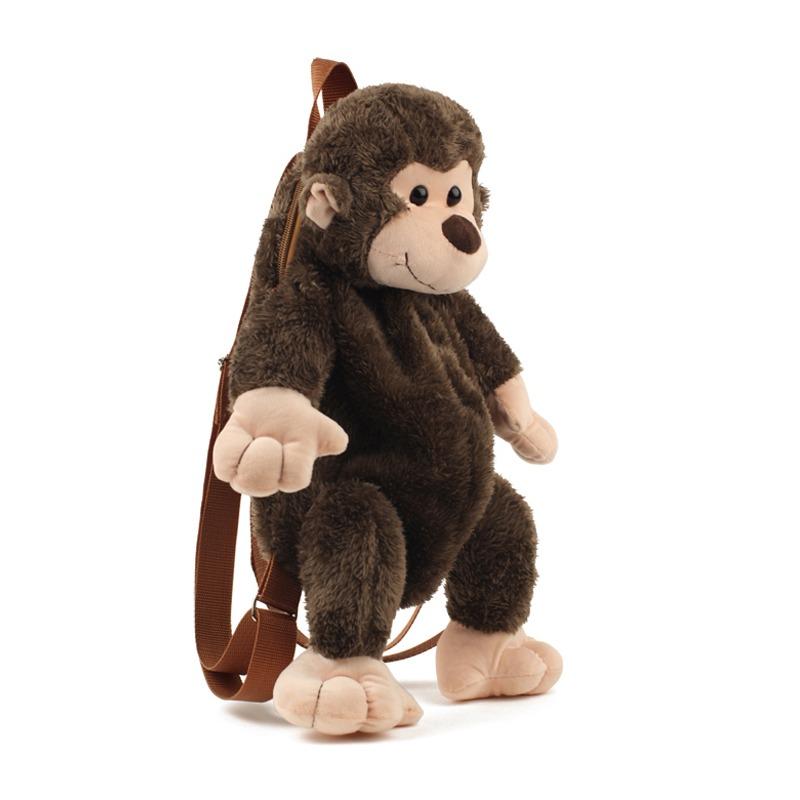 Gorilla Plush Backpacks Cute Stuffed Animal Toys Monkey Bear Soft Toys Shoulder Bags for Kids Boy Girls