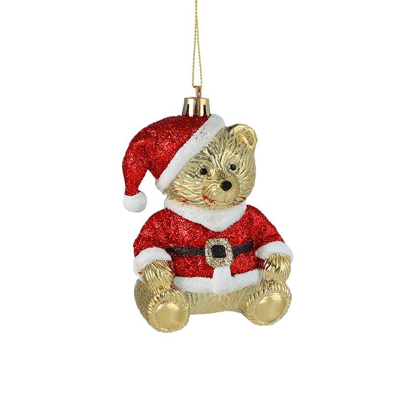 Рождество 2025 Блестящие Рождественские Елочные Украшения Мультяшный Кот Медведь Атмосферный Декор Имитация Колокольчика Домашние Вечериночные Украшения 4 Стиля