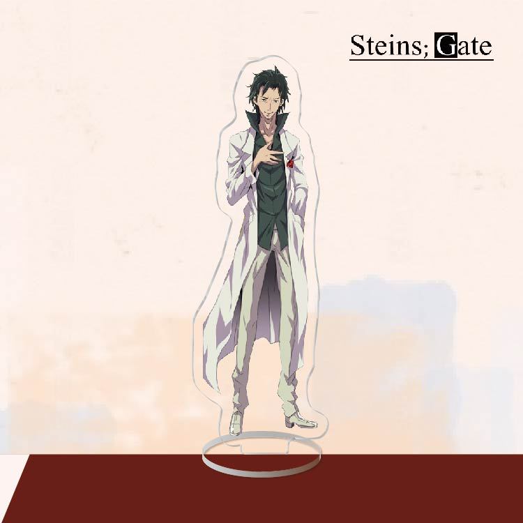 Аниме акриловая подставка фигурка игрушка Steins Gate ПВХ акрил Okabe Rintarou настольная подставка модель игрушка подарок