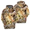 Women's Winter 3D New Animals Printing Hoodies Cow Parrot Cats Penguin Butterflys Graphic Hooded Sweatshirts Tops Hooded Hoody