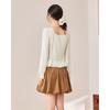 IEF French Sweet Style Ruffled Long-Sleeve T-Shirt