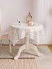 White Lace Tablecloth Rectangle Vintage Embroidered Lace Table Cover for Wedding Party Home