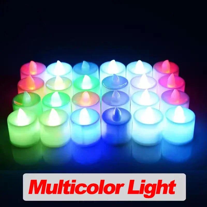 Беспламенные свечи на батарейках Теплый свет Чайная свеча Лампа Освещение для Свадебной вечеринки Украшение на День рождения Оптом