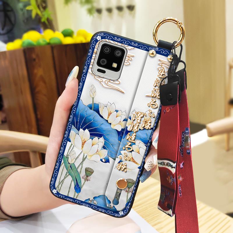 Silicone For Mom Phone Case For Sharp Aquos Zero6/Aquos Air Waterproof Dirt-resistant Kickstand Anti-dust Wristband Ring