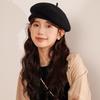 Теплая однотонная кепка Ретро Шляпа французского художника Модные фетровые береты Женская