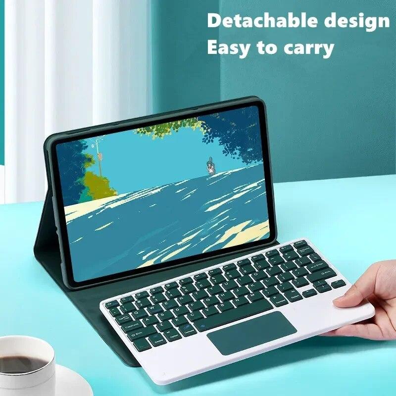 Чехол с Bluetooth-клавиатурой для Lenovo Tab M11 M10 Plus 3rd 10,6 дюймов P11 M10 Plus 10,3 Plus P11 Pro Xiaoxin Pad Plus 2024, кожаный противоударный чехол