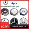 scwlf2 Car Sticker 4pcs 75mm Car Wheel Center Caps Hub Caps Rims Cover For AMG A B C S Class E GLA CLA GLB GLE GLK GLS Mercedes Benz Ac