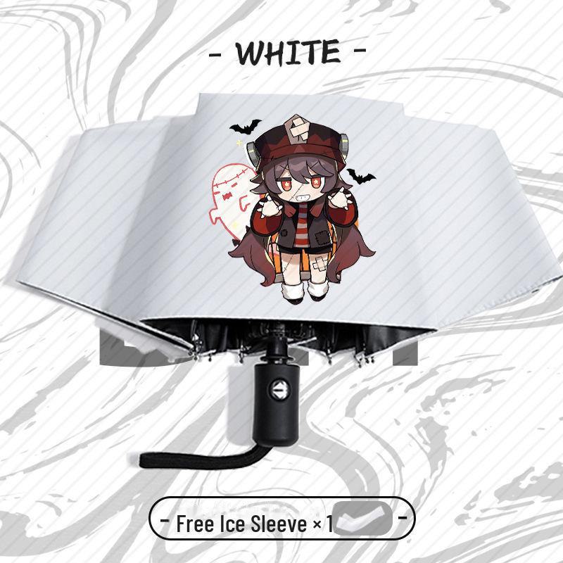 Зонт Genshin Impact Automatic складной с защитой от ультрафиолета для учеников начальной школы - устойчив к ветру, подходит для использования в солнечную и дождливую погоду