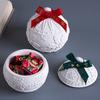 Силиконовая форма для баночки с ягодами Relief Snows с крышкой, 3D, для DIY, ручной работы, бетонная, круглая, для ароматических свечей, рождественское рукоделие
