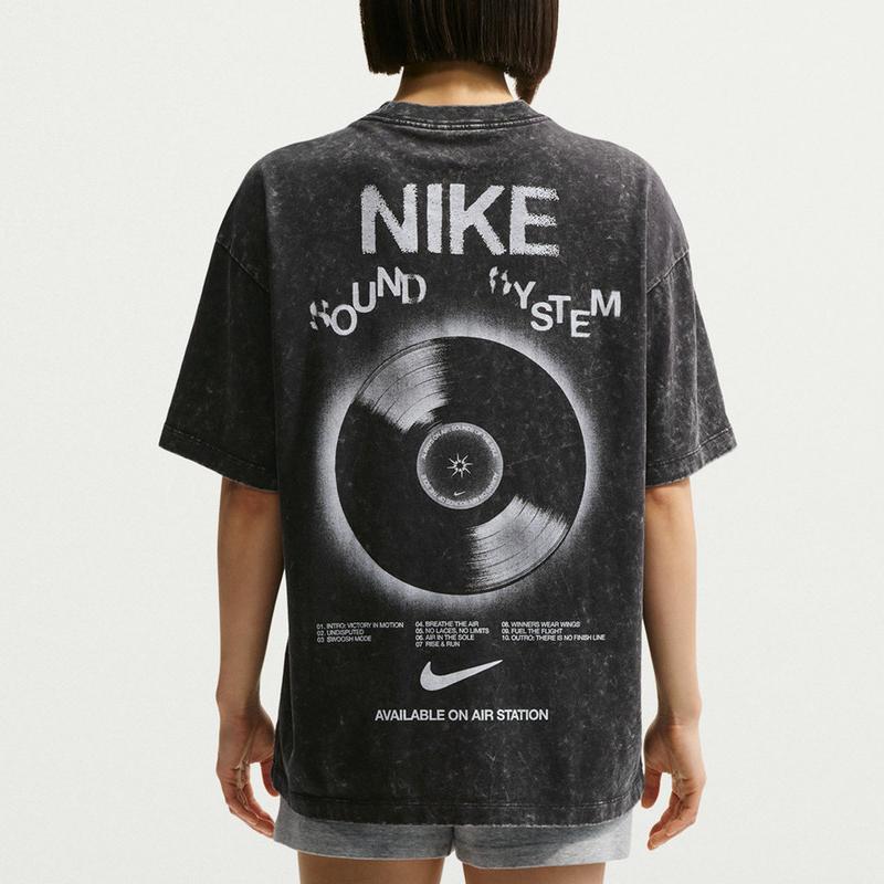 Nike Спортивная Повседневная Футболка с Опущенными Плечами и Коротким Рукавом Женские Топы IV2035-010