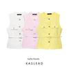 Kaslead New Arrival Women's Clothing Fashion Style Fashion All-Match with Belt Texture Vest 2132091 620