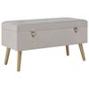 VidaXL Bench with Storage Compartment Stool Entryway Bench Living Room Bedroom Living Room Interior 80 Cm 329932