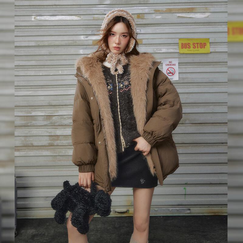 unifree Korean Style Detachable Hood Winter Down Jacket