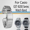 Быстросъемный ремешок для Casio G-SHOCK GST-B200 из нержавеющей стали, складная металлическая застежка, мужской браслет 24x16 мм, выпуклое крепление