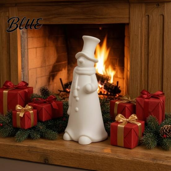 Белый Ornament для раскрашивания Своими руками 3D Печатная статуэтка Улыбающийся снеговик Рождественский декор Минималистичная Высокая Праздничные витрины Магазина Настольная фигурка Рождество