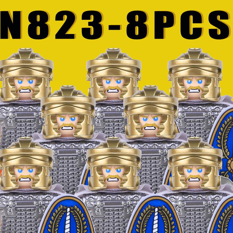 Средневековые Военные Рим Рыцари Строительные Блоки Замок Армия Воин Солдат Фигурки Арбалетчик Щит Меч Легион Блоки Игрушки