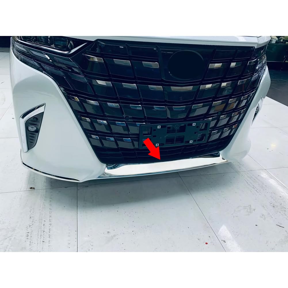 RUIQ Toyota New Alphard 40 Series Exclusive Exterior Stainless Steel Front Bumper Underlip Garnish Exclusively Designed for TOYOTA ALPHARD