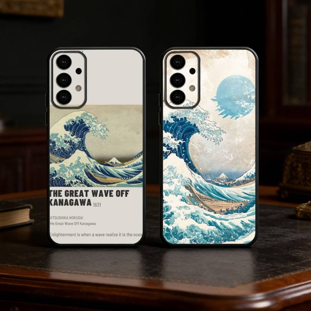 Great Wave Off K-Kanagawa phone Case For Samsung S25,24,21,22,23,30,Ultra,20,Plus,Fe,Lite,Note Soft Black Cover