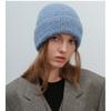 Autumn and Winter Wool Knitted Pure Color Women's Flip Up Cap Warmth Windproof Commuting Caps