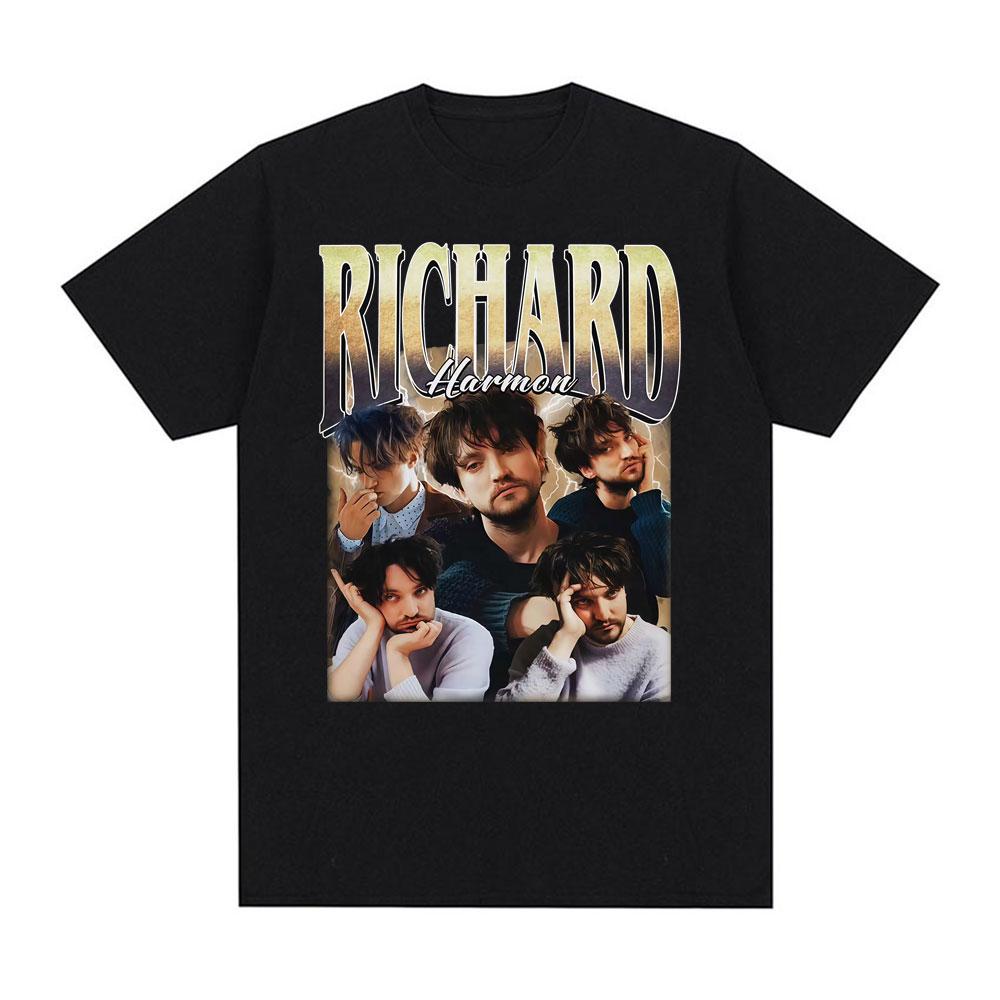 Классические винтажные графические футболки Richard Harmon Унисекс Харадзюку Хип-хоп Уличная одежда Футболка Хлопковая Повседневная с коротким рукавом Футболки Топы