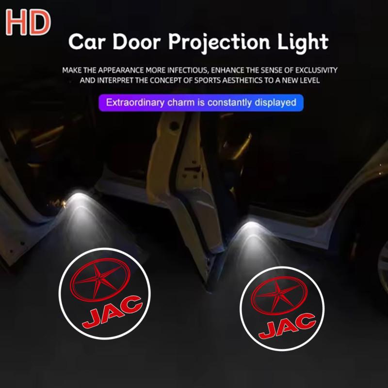 Universal LED Car Door Welcome Light Projector Ghost Shadow Courtesy Lamp For JAC J3 J4 J7 JS2 JS3 JS4 KR1 REFINE S2 S3 S4 S5 S7