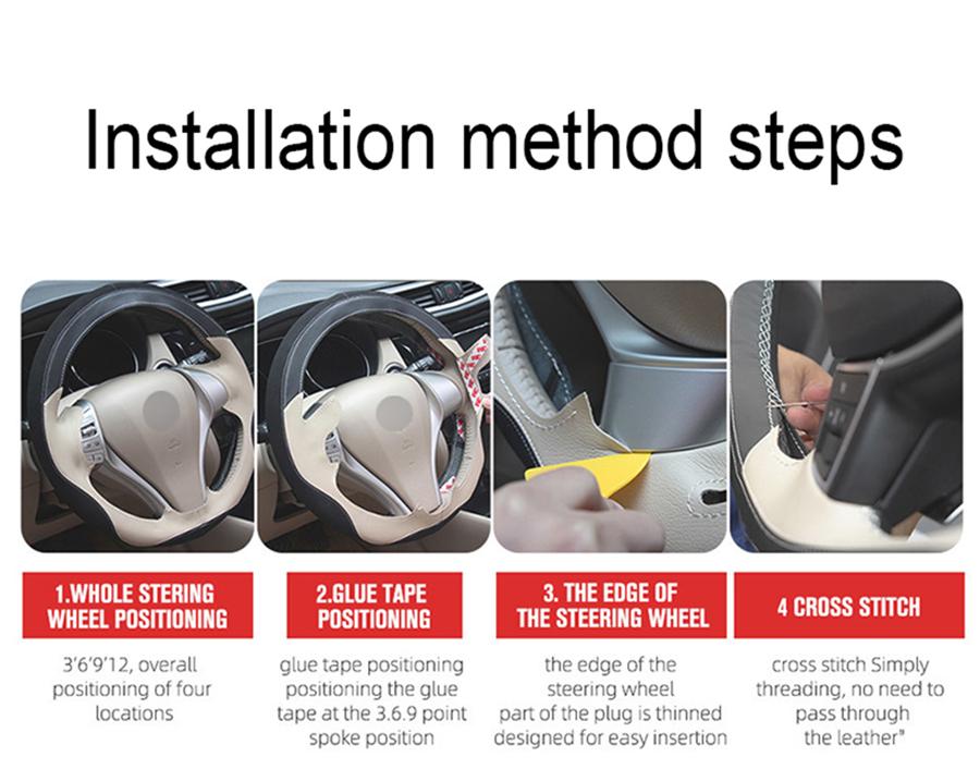 Ручной швейный чехол на руль автомобиля для Toyota RAV4 2013-2018 Corolla 2014-2018