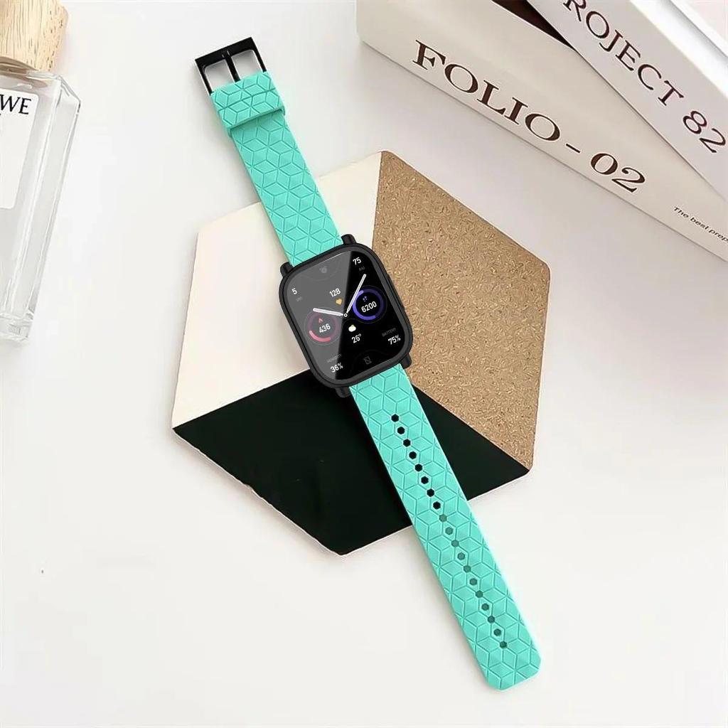 Защитный чехол + силиконовый ремешок для Xiaomi Redmi Watch 5 Active / 5 Lite, полноэкранный, мягкий ТПУ-корпус, дышащий спортивный ремешок