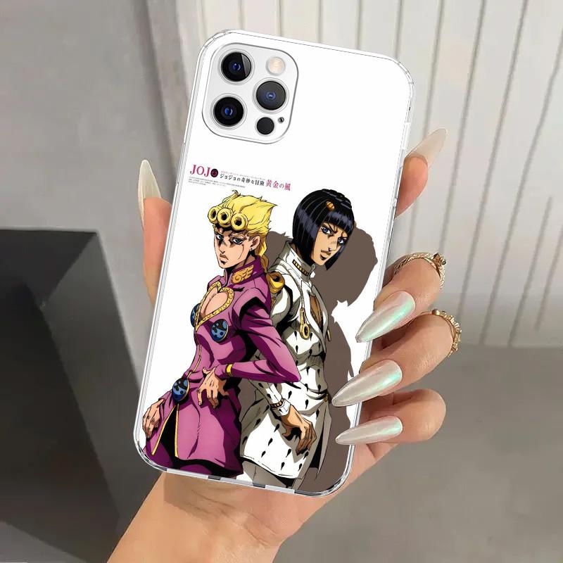 Чехол для телефона JoJo's Bizarre Adventure Golden Wind для iPhone 17 Air 16 15 Plus 14 13 Mini 12 11 Pro Max 16E 7 8 SE 2020 Мягкий Funda P