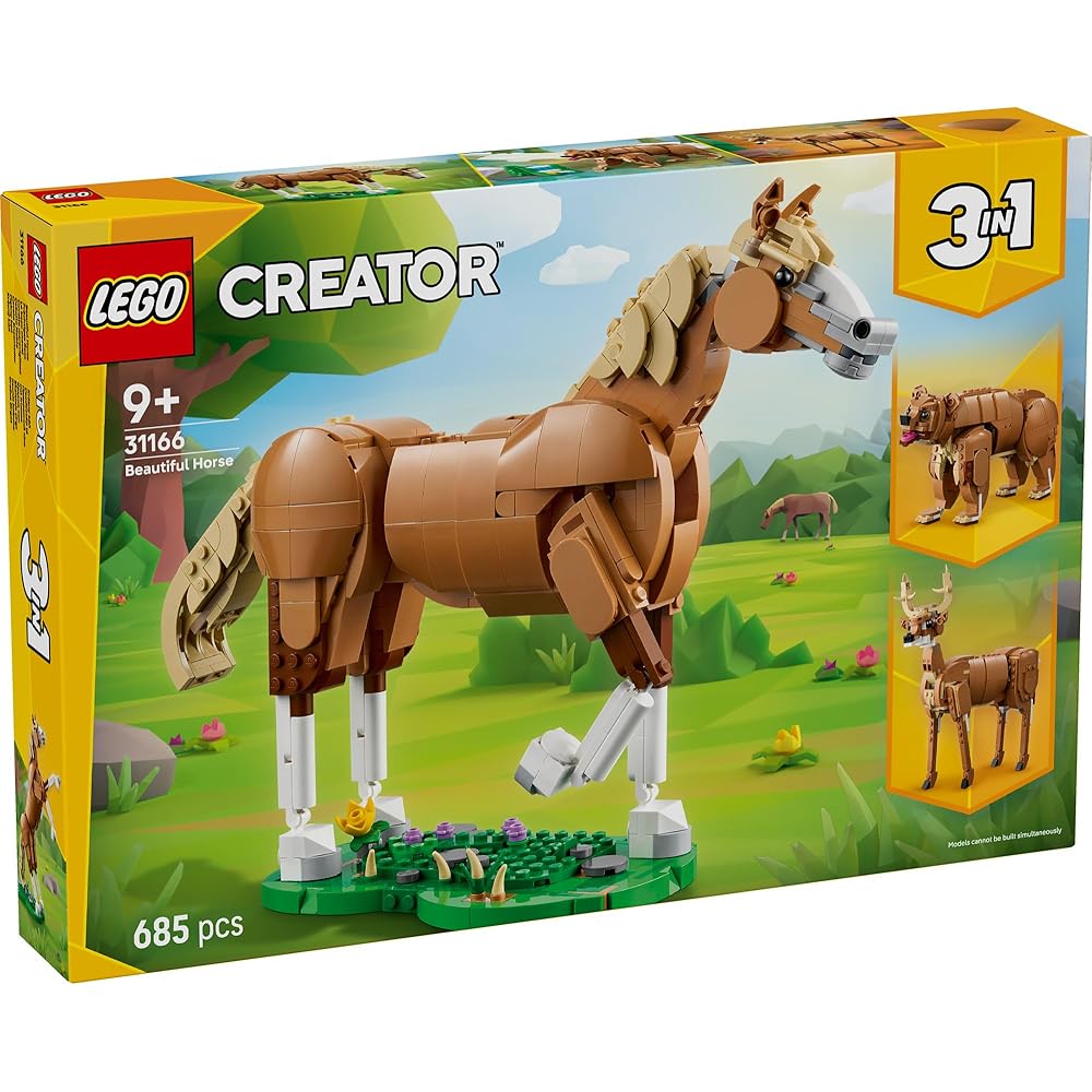 LEGO Creator Beautiful Horse Building Toy for Kids Ages 9-11, Decorative Figure, Gift for Boys and Girls 31166