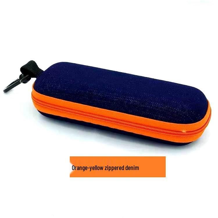 EVA Джинсовый Футляр для Очков на Молнии для Миопии или Спортивных Солнцезащитных Очков - Устойчивый к Давлению и Повседневный Дизайн