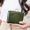 New Retro Women's Short Wallet, Pearl Clip Clutch, Stylish and Simple Multi-functional Change Bag