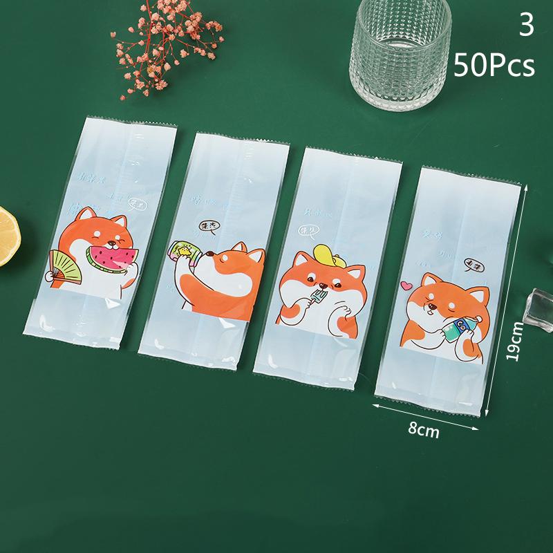 50 шт. пищевые пакеты для мороженого одноразовые пластиковые защитные чехлы для хранения мороженого с рисунком мешок для упаковки мороженого своими руками