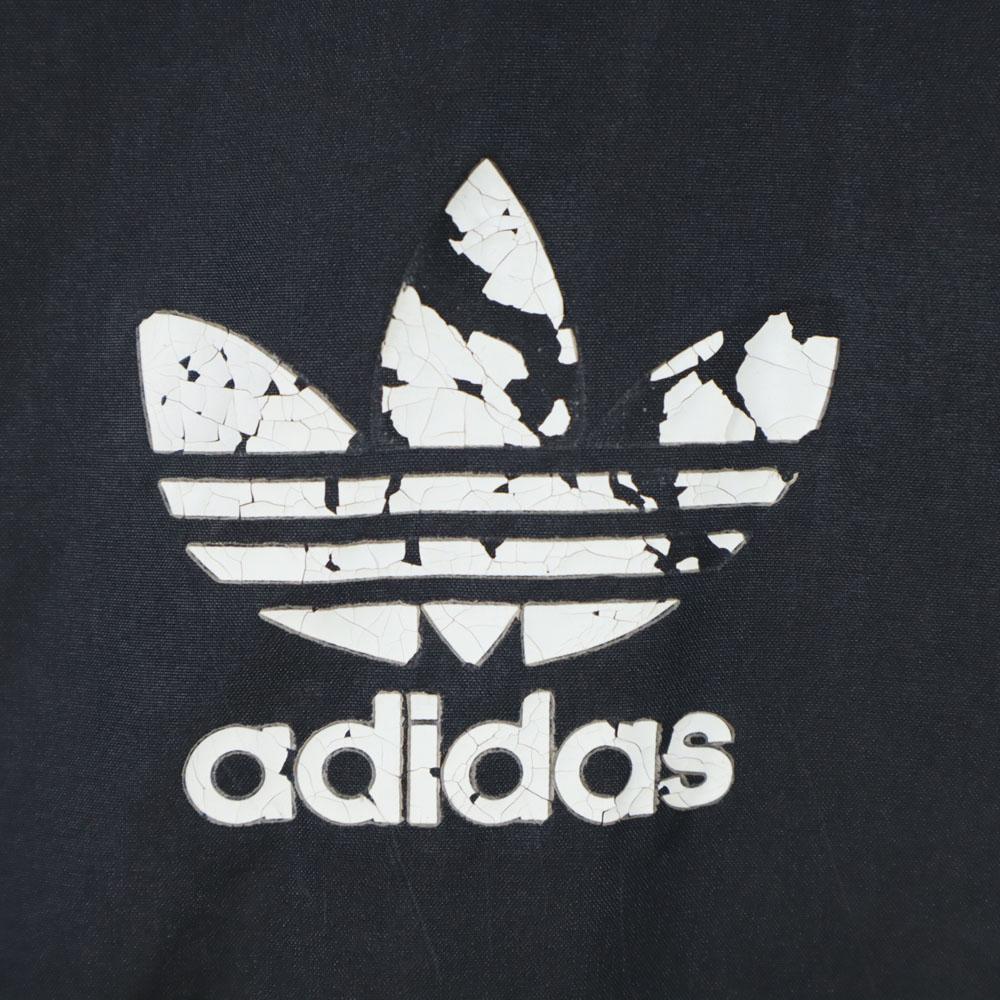 Adidas 80-е Сделано в Японии, сделано Descente, винтажный логотип Трилистник, тренировочная, нейлоновая ветровка с длинным рукавом, мужская, б/у