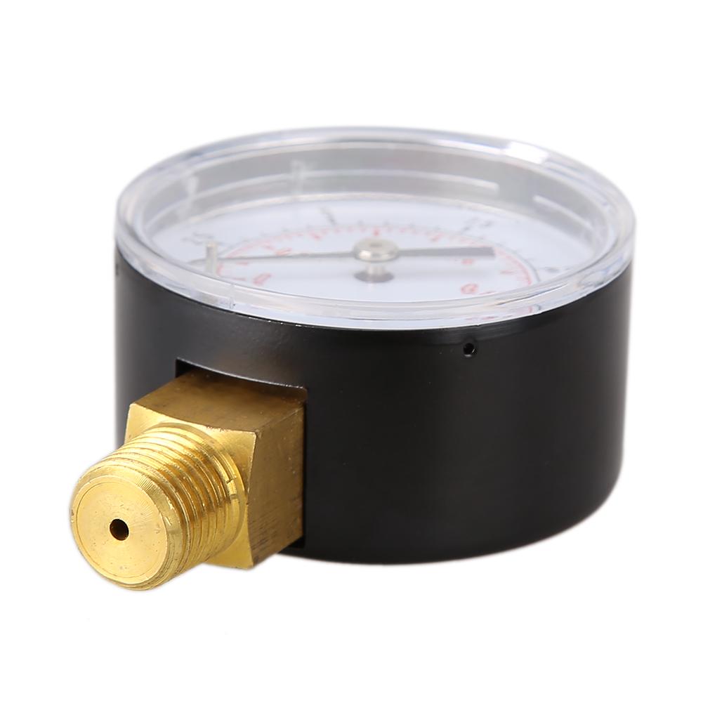 Манометр низкого давления 50 мм 0-15 PSI 1/4 BSPT Нижнее крепление Манометр давления воздуха Манометр давления топлива для испытания давления воды, масла, воздуха