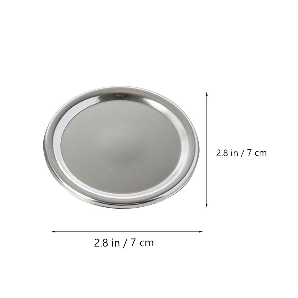 24 Pcs Tinplate Cover Metal Canning Jar Lids Spill Proof Caps Wide Mouth Mason Airtight Bottle Caliber Reusable