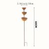 Plant Support Bird Water Feeder Rainwater Collector Metal Garden Stake Yard Ornament  Outdoor