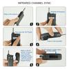 Baomic BM-12/V2 Professional UHF Wireless Instrument Microphone System Receiver & Transmitter 16 Channels for Sax Saxophone Fren